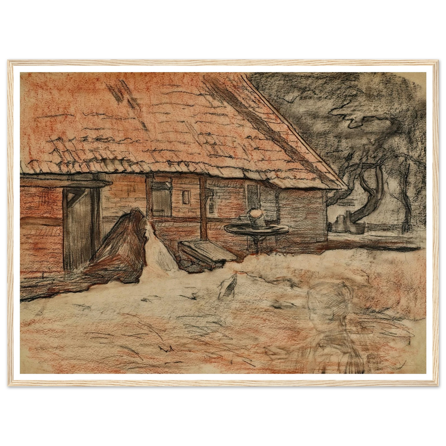Zijaanzicht van een boerderij bij Winterswijk (circa 1898-1899) Art Print | Piet Mondrian-Quipham Collections