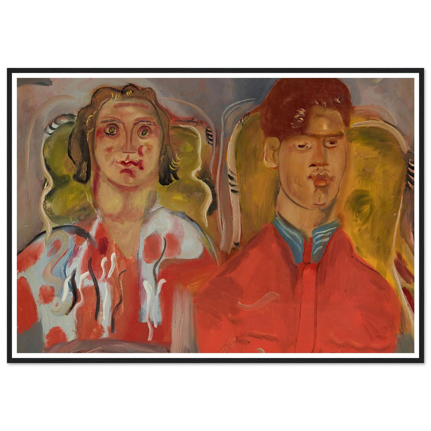 Double portrait No. 2 (Katharine and Anthony West) (1937) Art Print | Frances Hodgkins-Quipham Collections