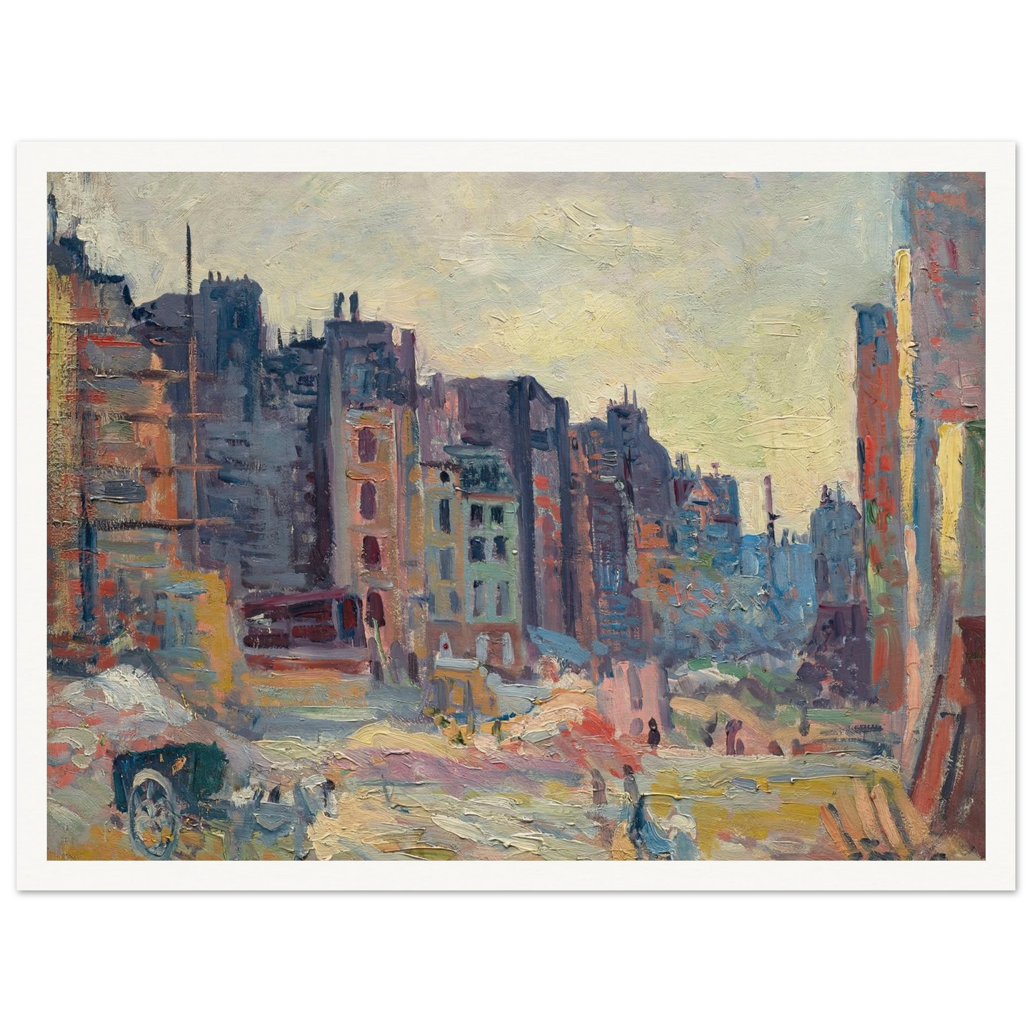 Paris, Le percement de la rue Réaumur (1907-08) Art Print | Maximilien Luce-Quipham Collections