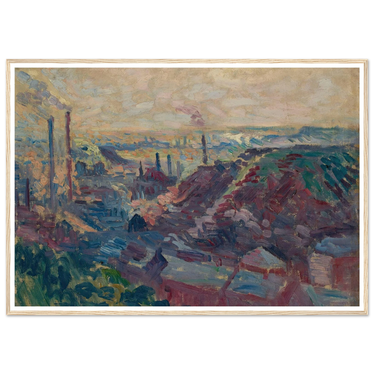 La Vallée Industrielle de la Sambre (1898-99) Art Print | Maximilien Luce-Quipham Collections