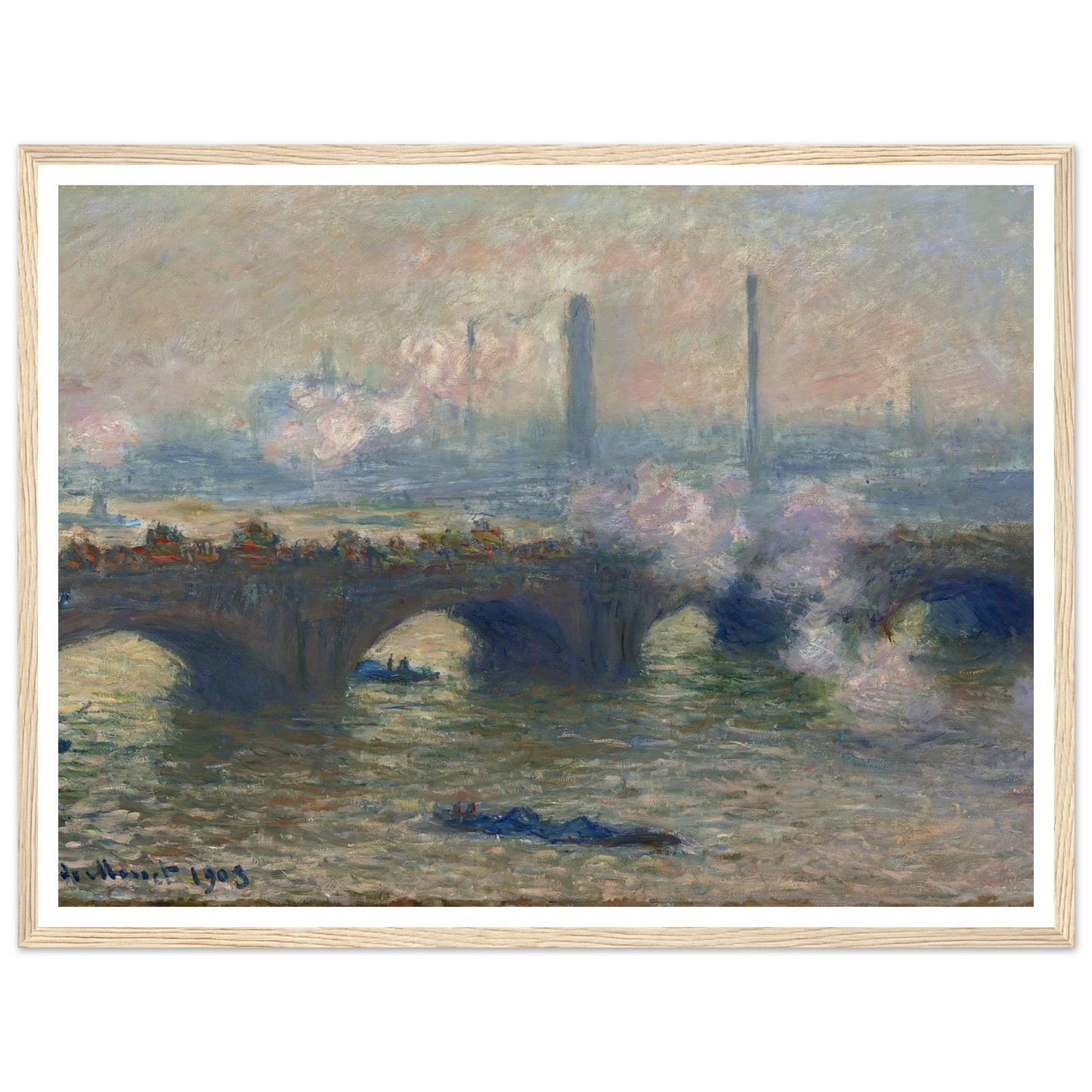 Waterloo Bridge,Gray Day (1903) Art Print | Claude Monet-Quipham Collections