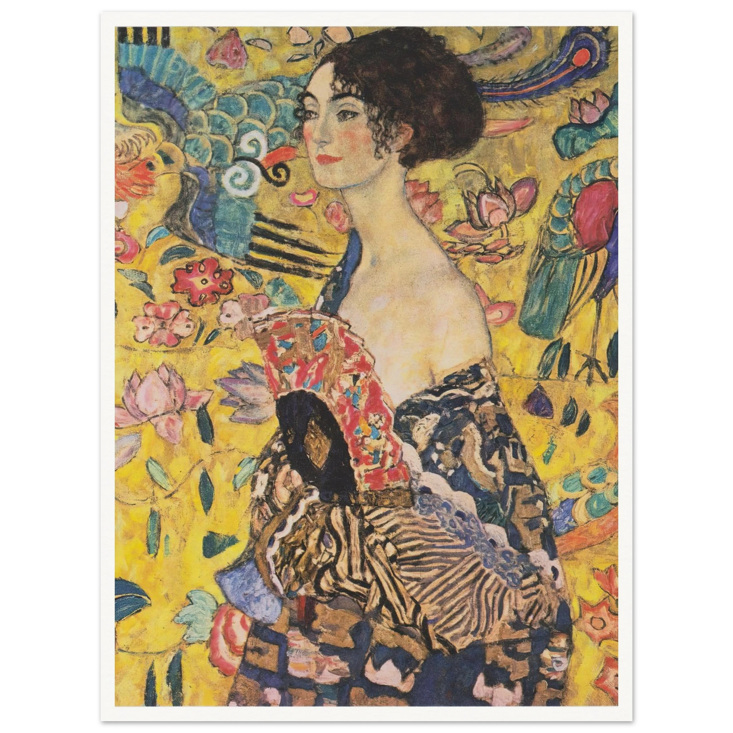 Woman with fan (1917-1918) Art Print | Gustav Klimt-Quipham Collections