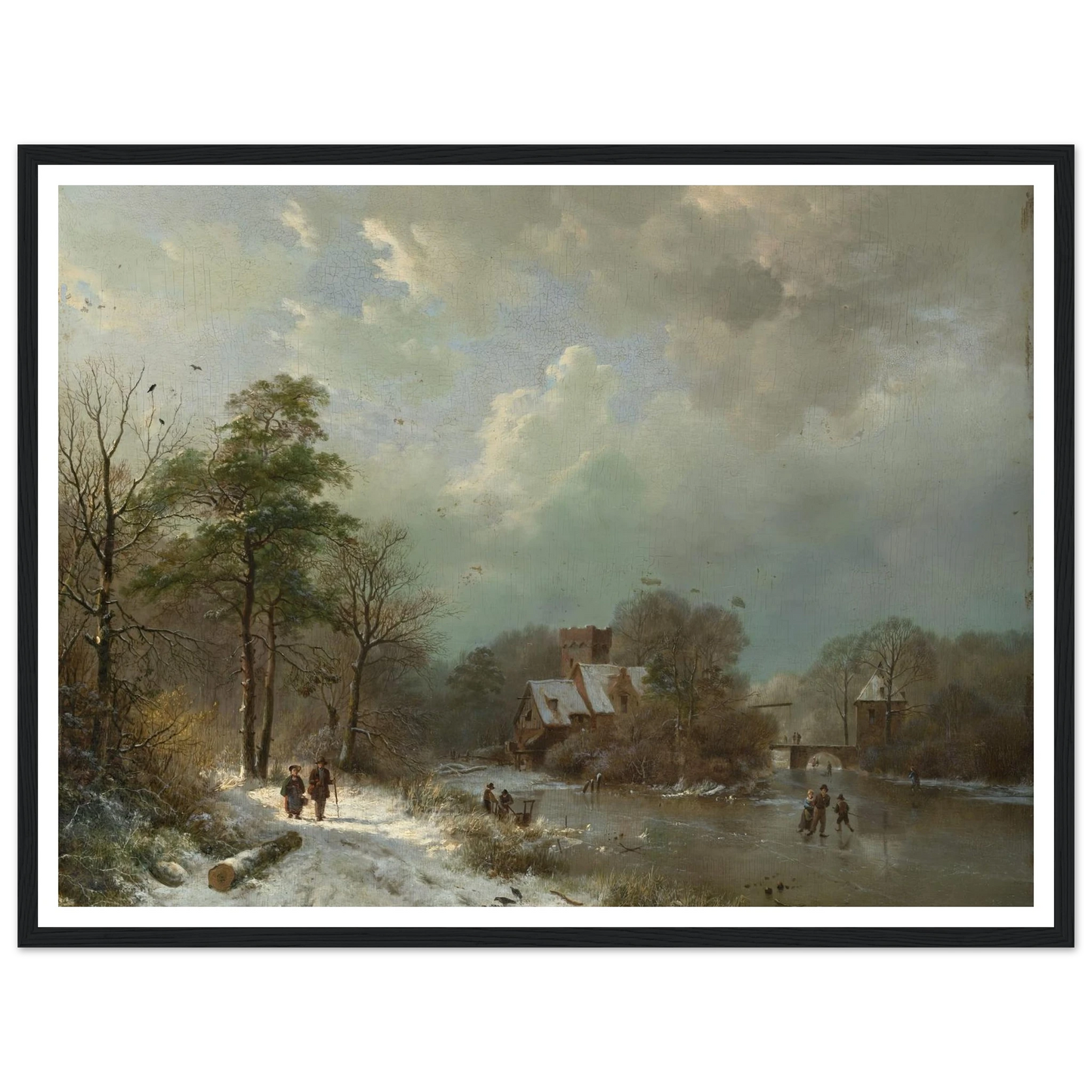 Winter Landscape, Holland (1833) Art Print | Barend Cornelis Koekkoek-Quipham Collections