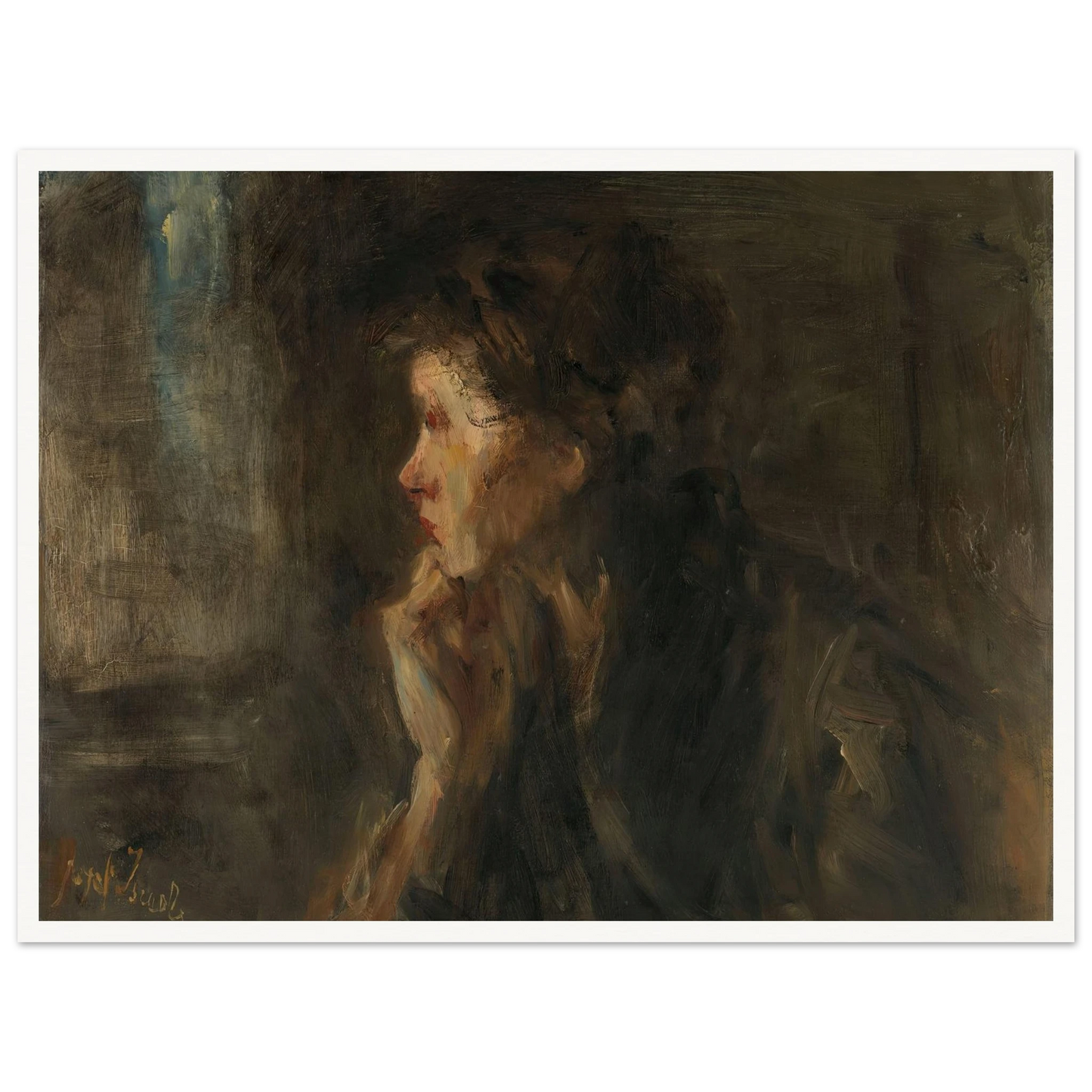 ‘Meditation’ (1896) Art Print | Jozef Israels-Quipham Collections