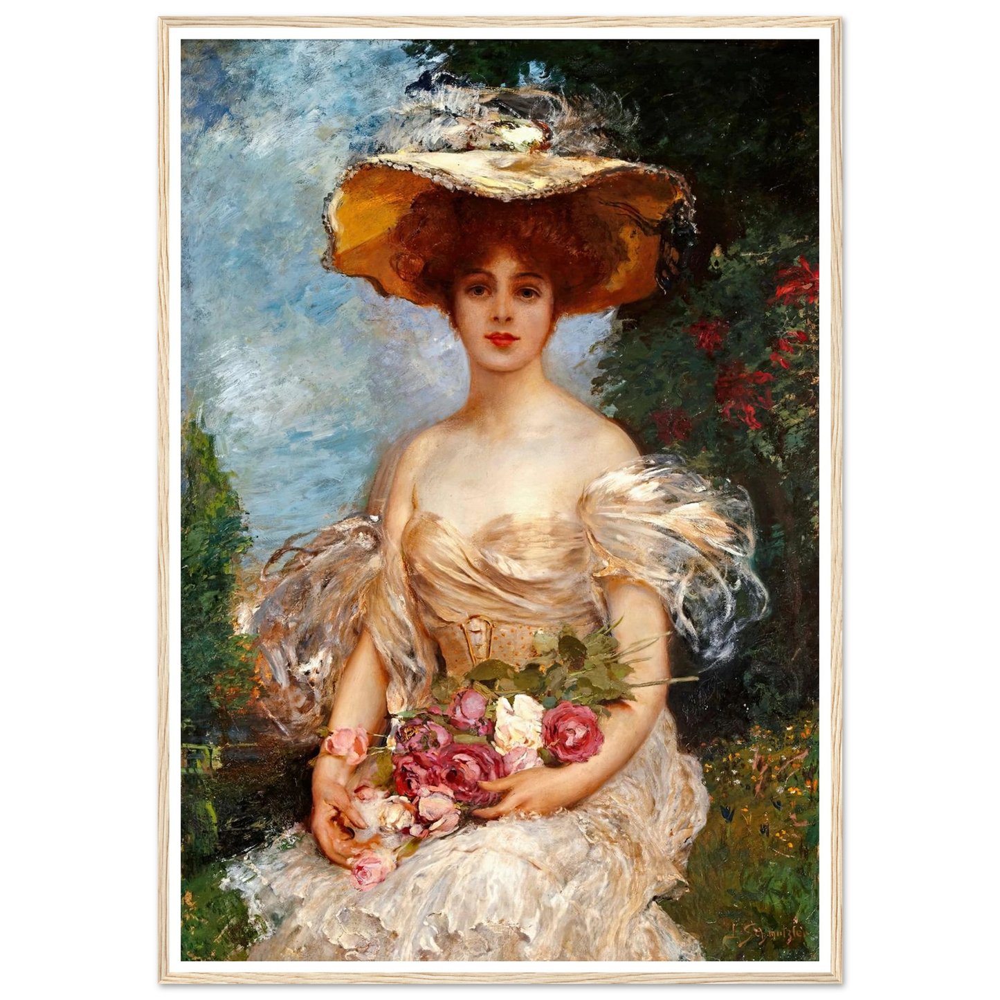 A portrait of an elegant woman Art Print | Leopold Schmutzler-Quipham Collections
