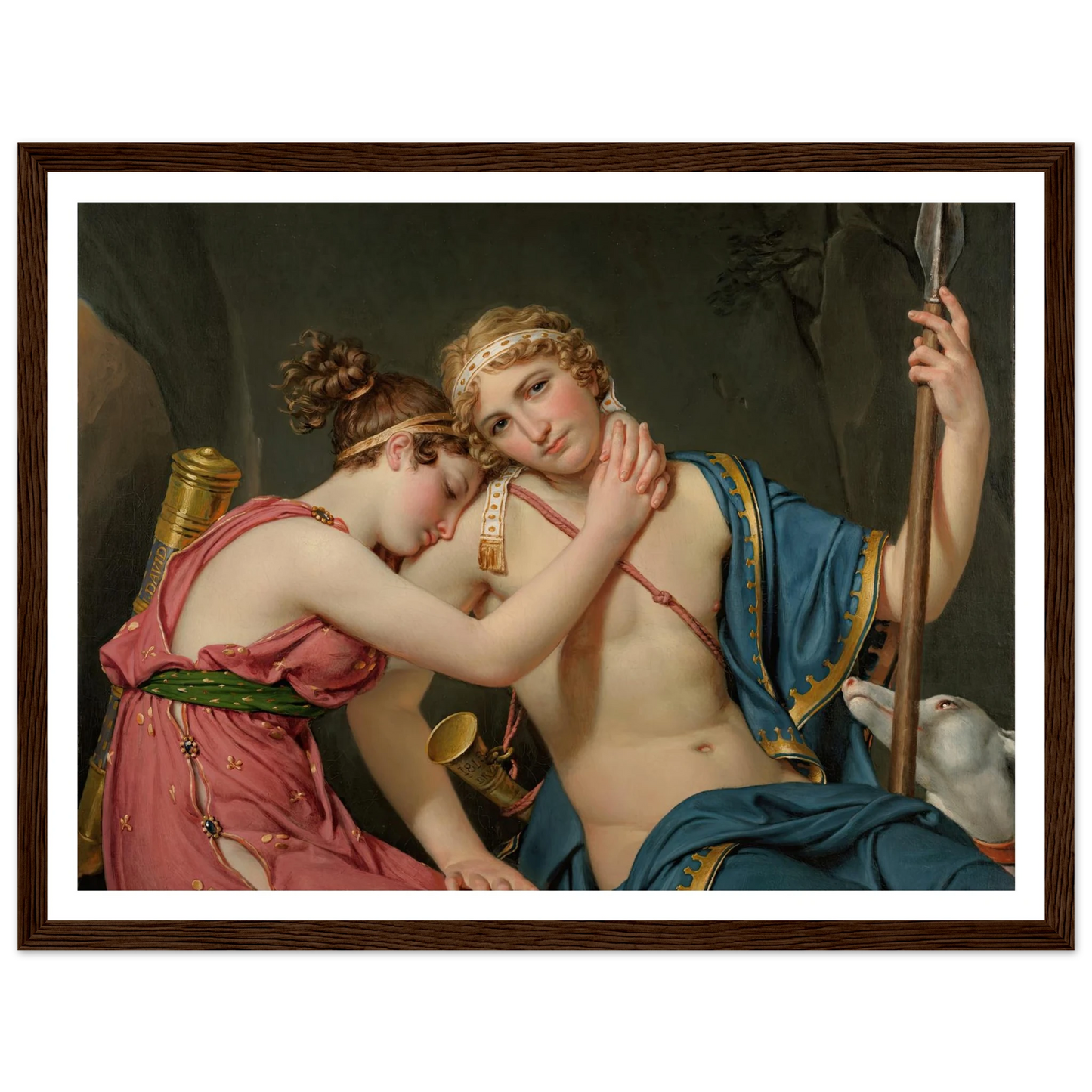 The Farewell Of Telemachus And Eucharis (1818) Art Print | Jacques Louis David-Quipham Collections