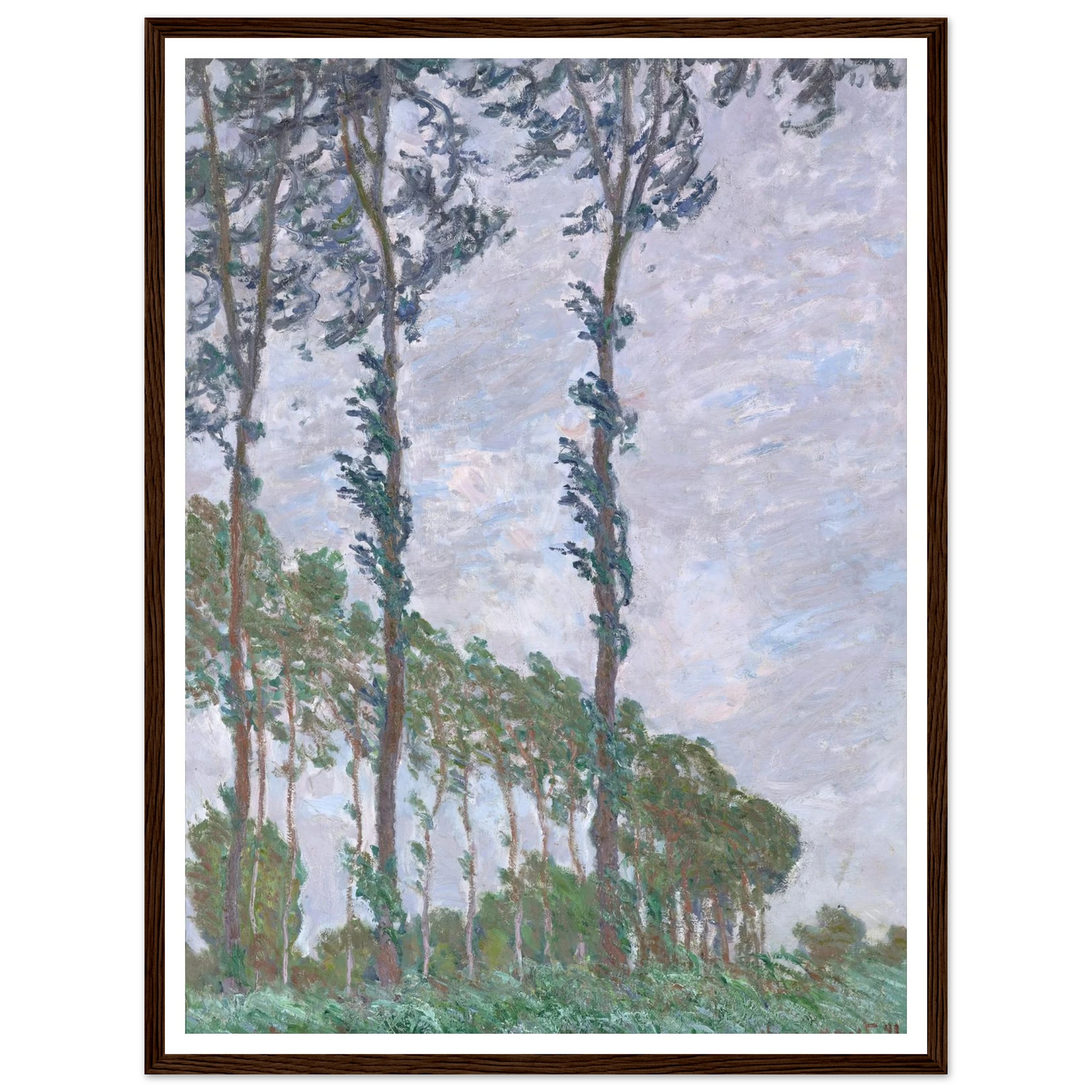 Wind Effect, Series of The Poplars (1891) Art Print | Claude Monet-Quipham Collections