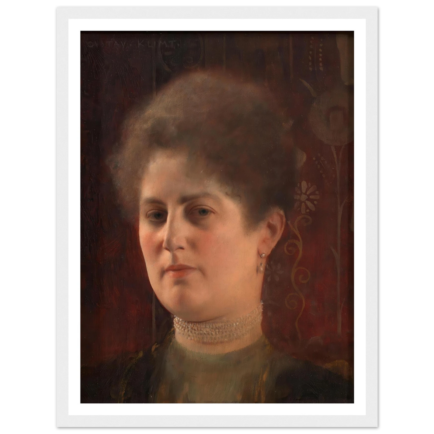 Bildnis einer unbekannten Frau (Frau Heymann) (1884–1904) Art Print | Gustav Klimt-Quipham Collections