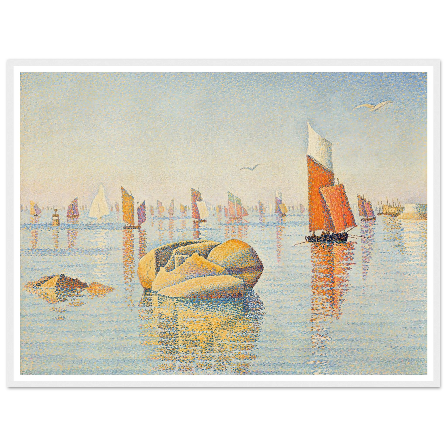 Concarneau, calme du matin (1891) Art Print | Paul Signac-Quipham Collections
