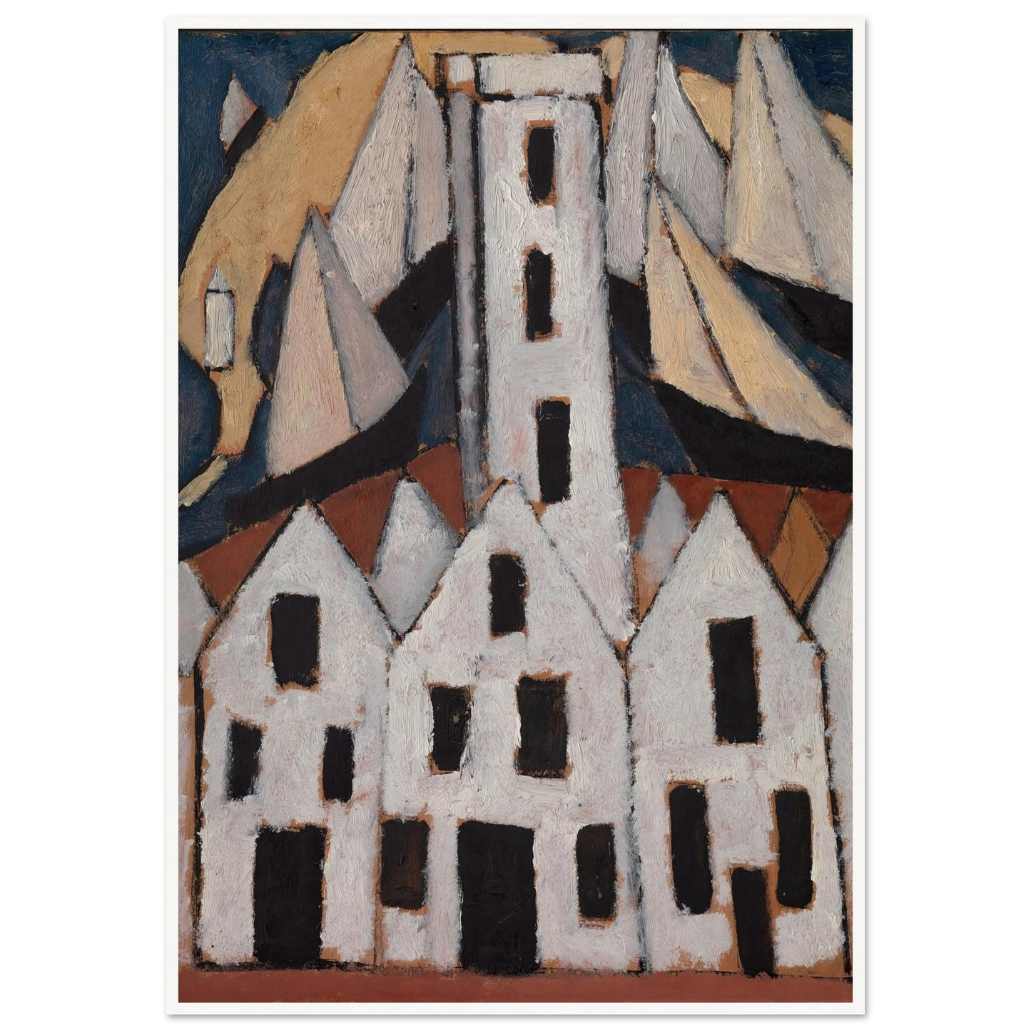 Movement No. 5, Provincetown Houses (1916) Art Print | Marsden Hartley-Quipham Collections