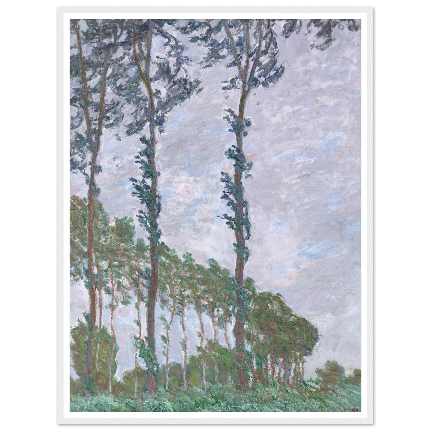 Wind Effect, Series of The Poplars (1891) Art Print | Claude Monet-Quipham Collections