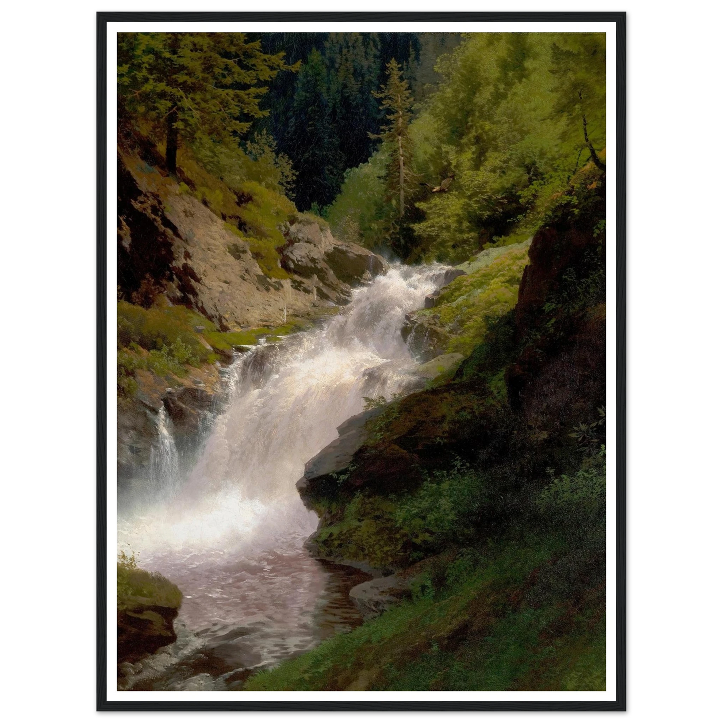 Winona Falls (1877) Art Print | Hermann Ottomar Herzog-Quipham Collections
