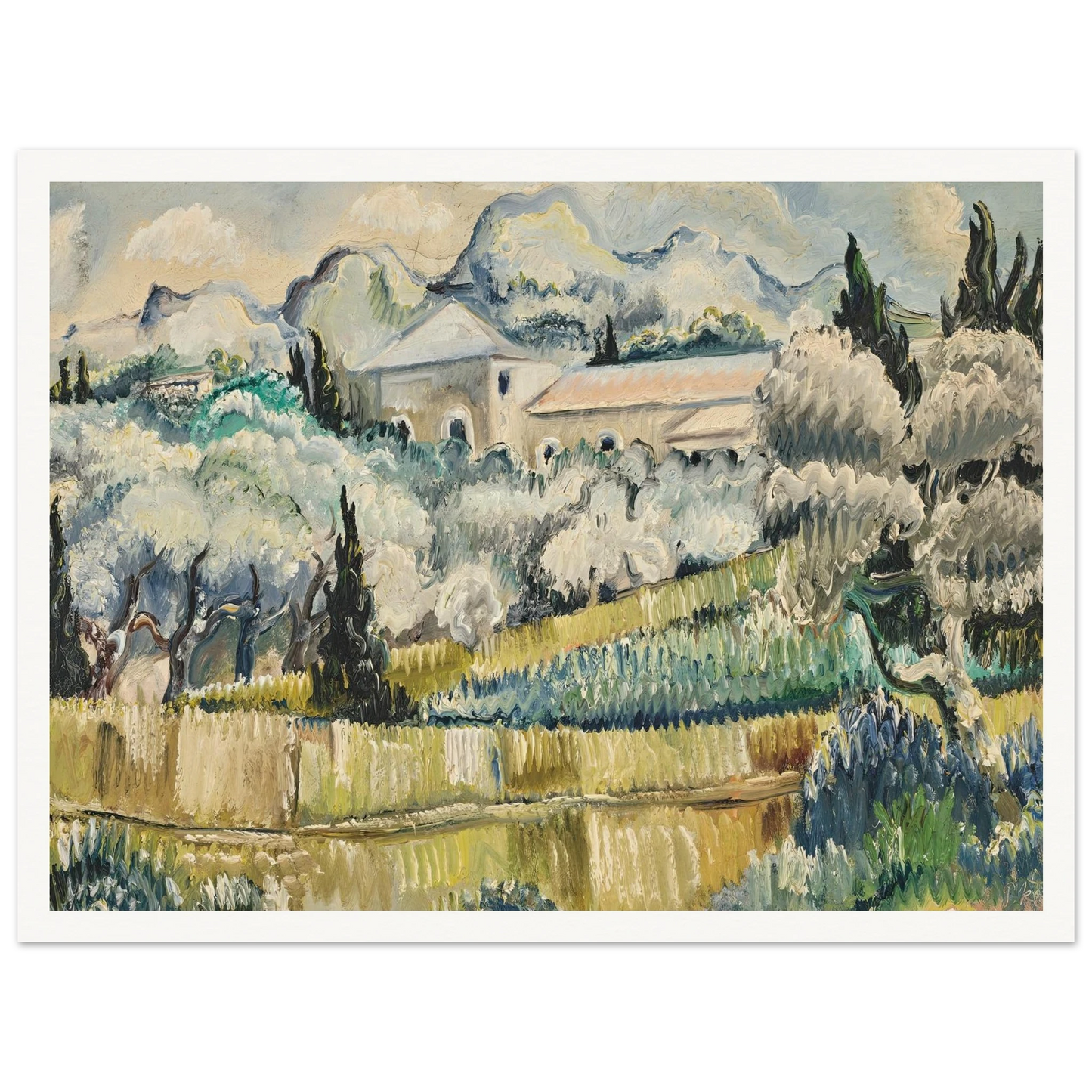 Landschaft in Südfrankreich (1938) Art Print | Paul Kleinschmidt-Quipham Collections