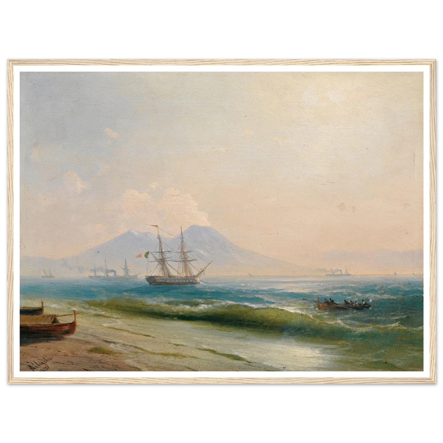 View Of Mount Vesuvius (1878) Art Print | Ivan Konstantinovich Aivazovsky-Quipham Collections