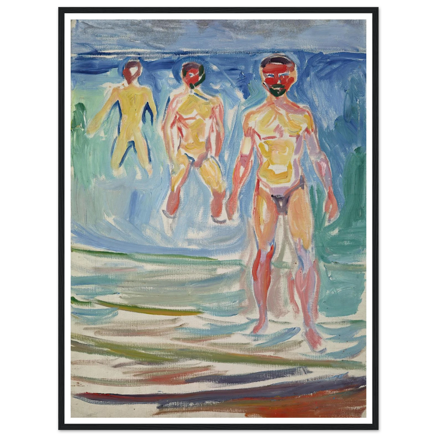 Bathing Men (1907) Art Print | Edvard Munch-Quipham Collections
