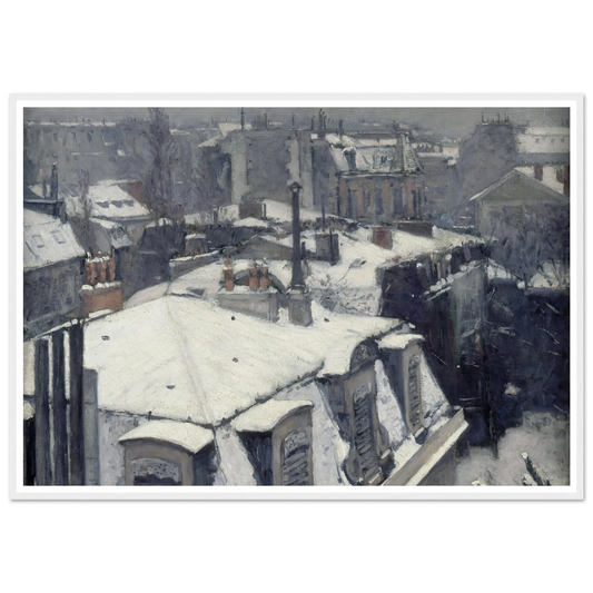 Rooftops in the Snow (snow effect) (1878) Art Print | Gustave Caillebotte-Quipham Collections