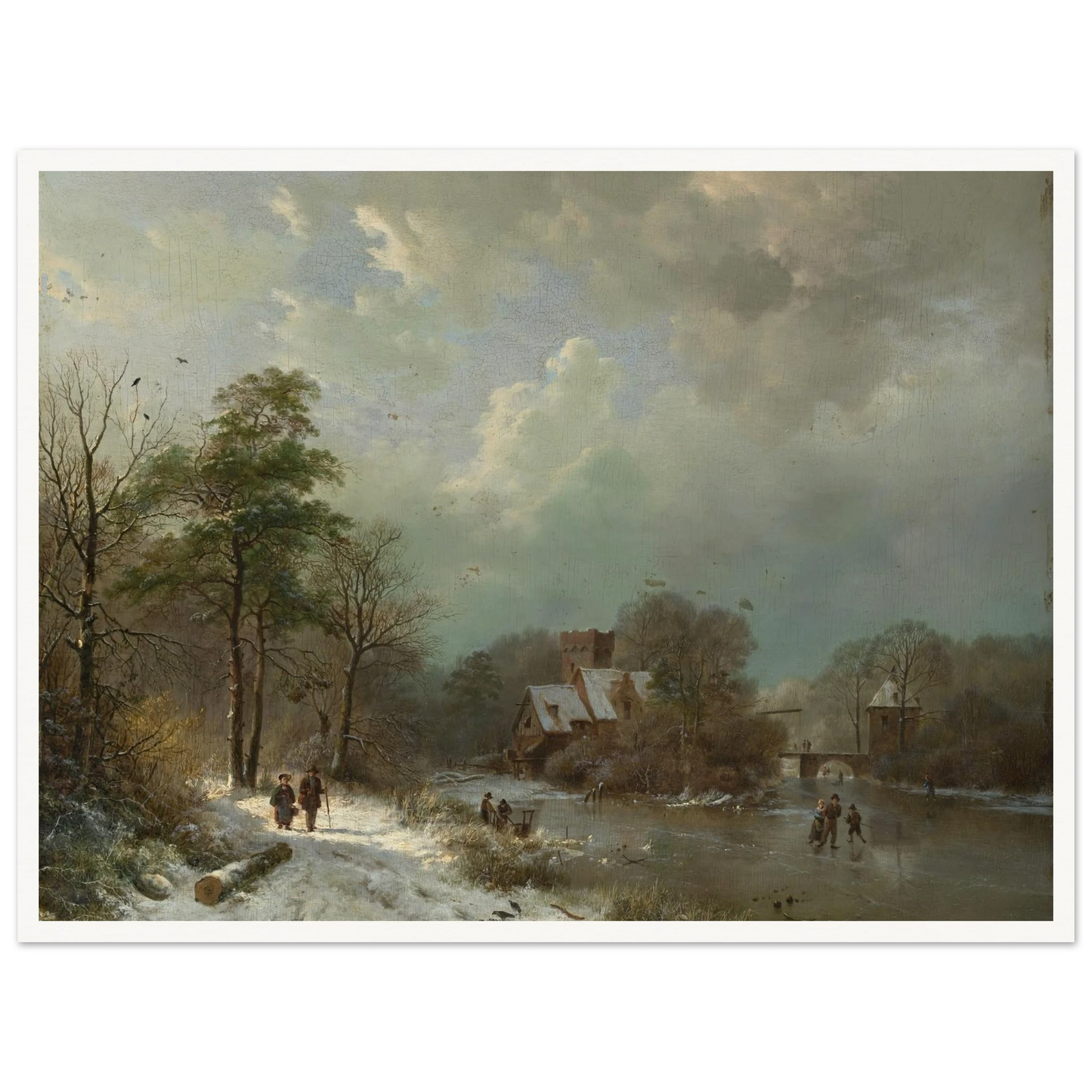 Winter Landscape, Holland (1833) Art Print | Barend Cornelis Koekkoek-Quipham Collections