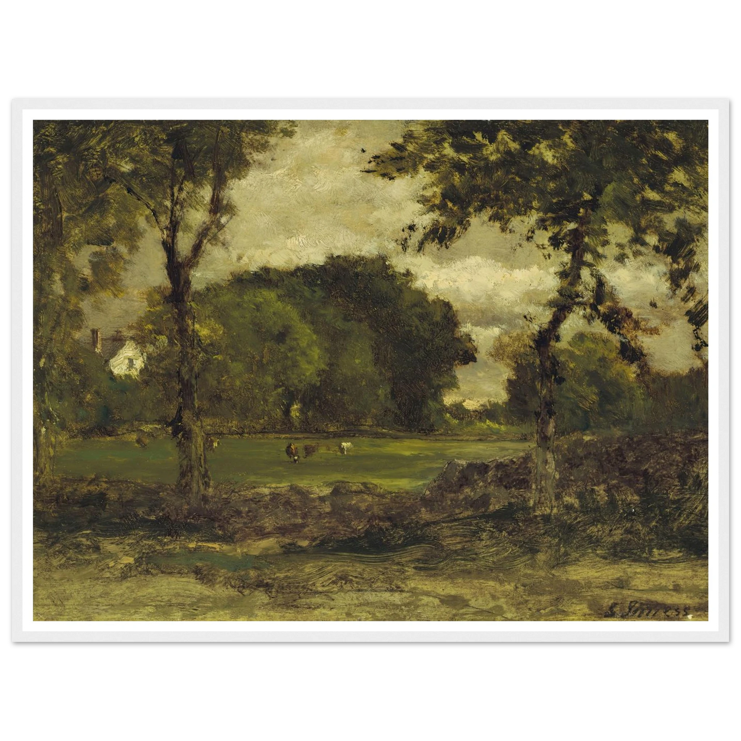 Medfield, Massachusetts (A Medfield Farm) (circa 1866) Art Print | George Inness-Quipham Collections