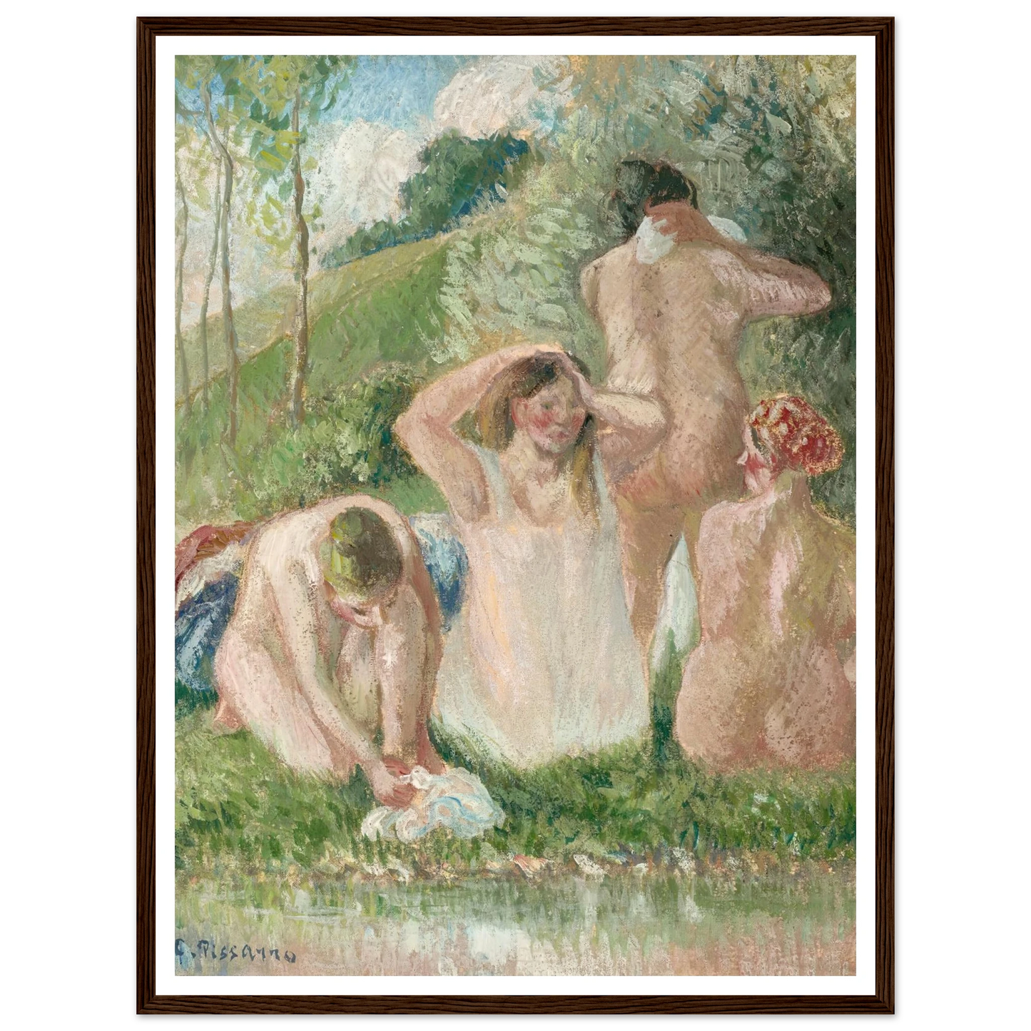 Groupe de baigneuses (circa 1901) Art Print | Camille Pissarro-Quipham Collections