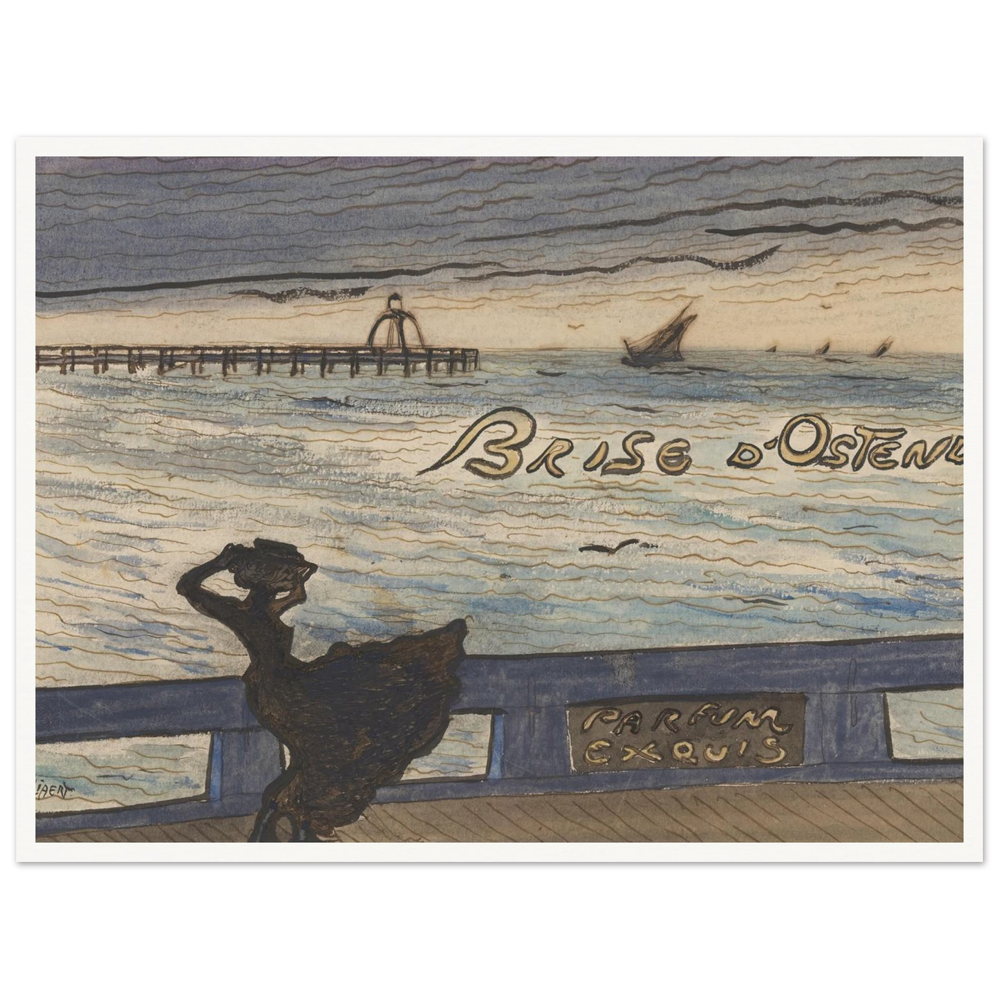 Brise d’Ostende. Parfum exquis (1900-1901) Art Print | Leon Spilliaert-Quipham Collections