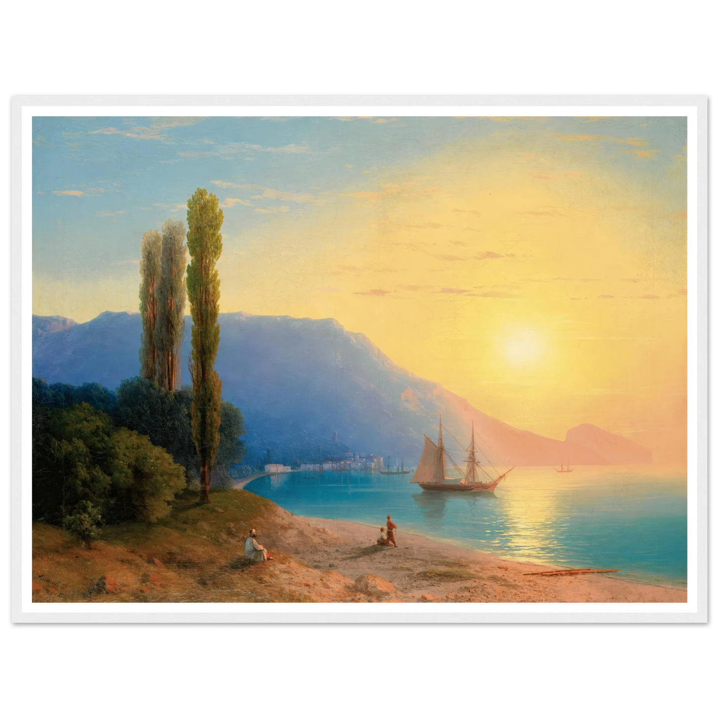 Sunset Over Yalta (1861) Art Print | Ivan Konstantinovich Aivazovsky-Quipham Collections