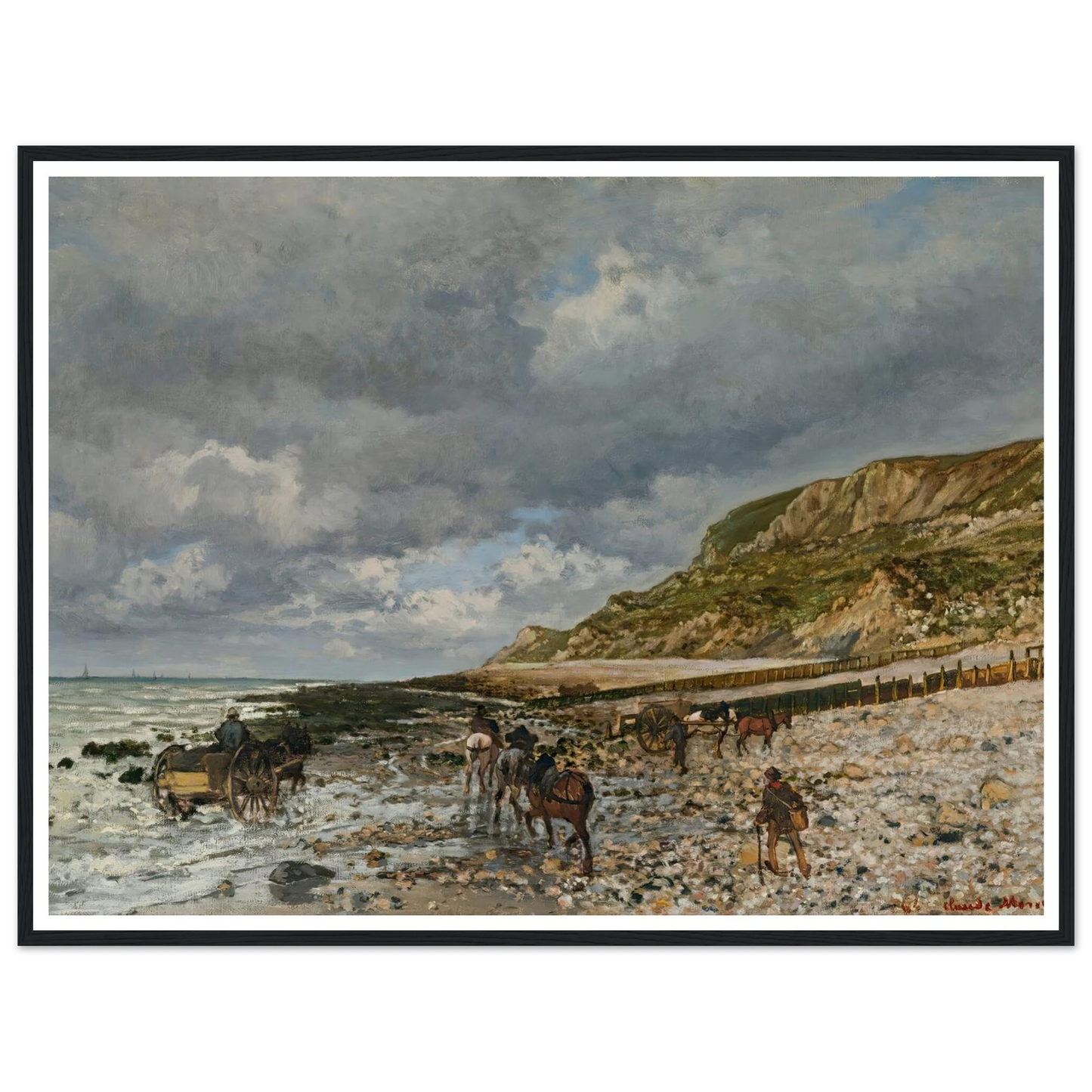Chevaux À La Pointe De La Hève (1864) Art Print | Claude Monet-Quipham Collections