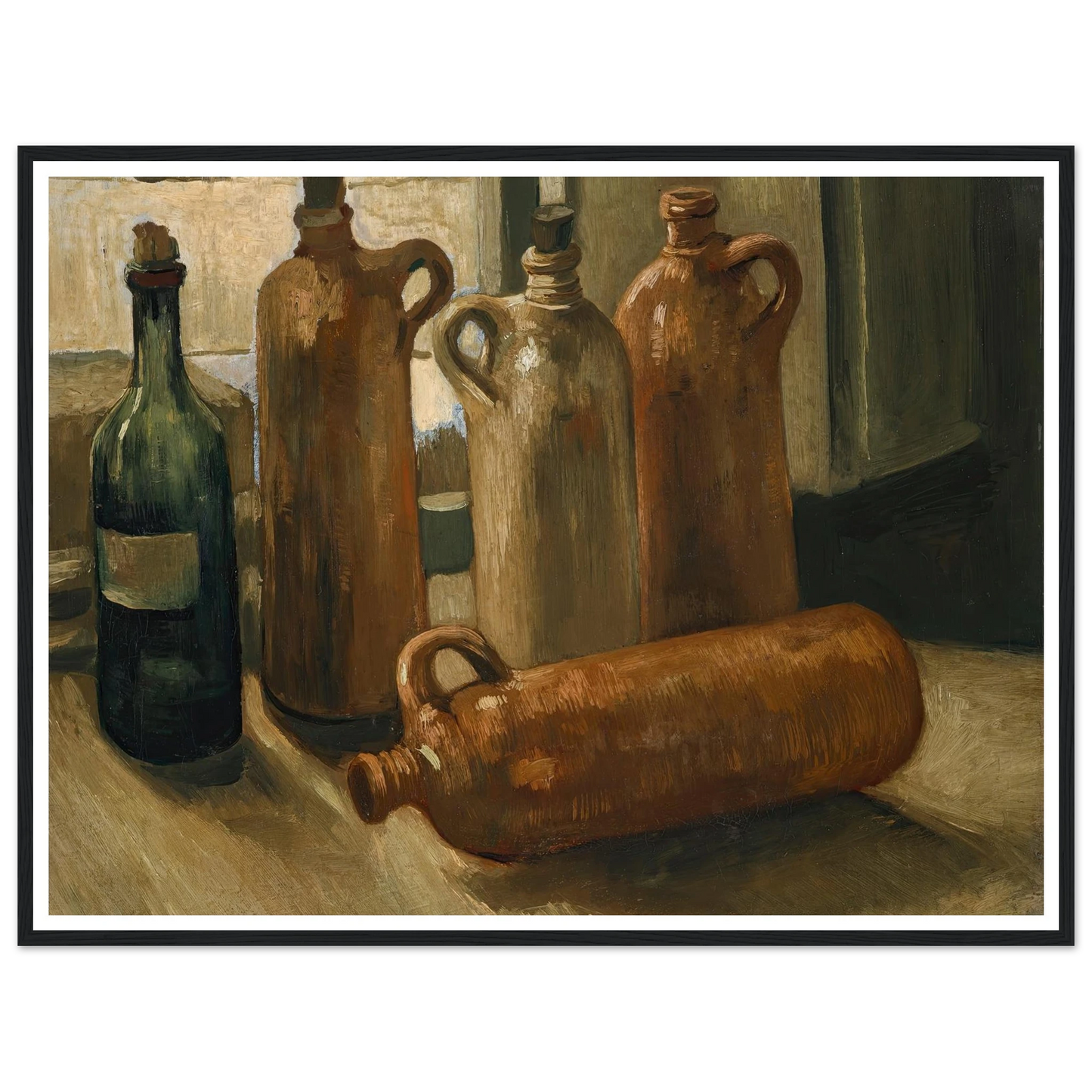 Stillleben mit fünf Flaschen (1884) Art Print | Vincent van Gogh-Quipham Collections