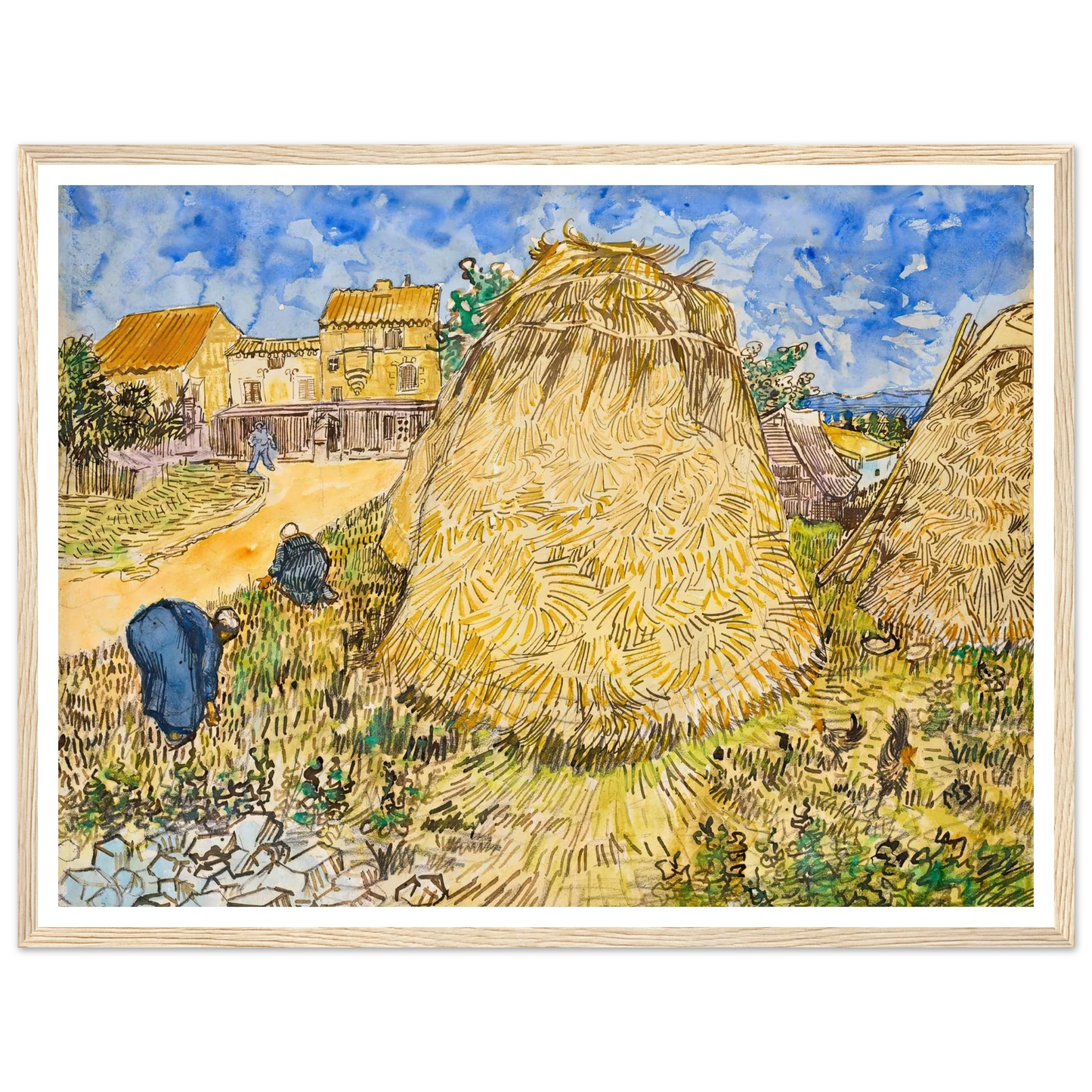 Meules de blé (1888) Art Print | Vincent van Gogh-Quipham Collections