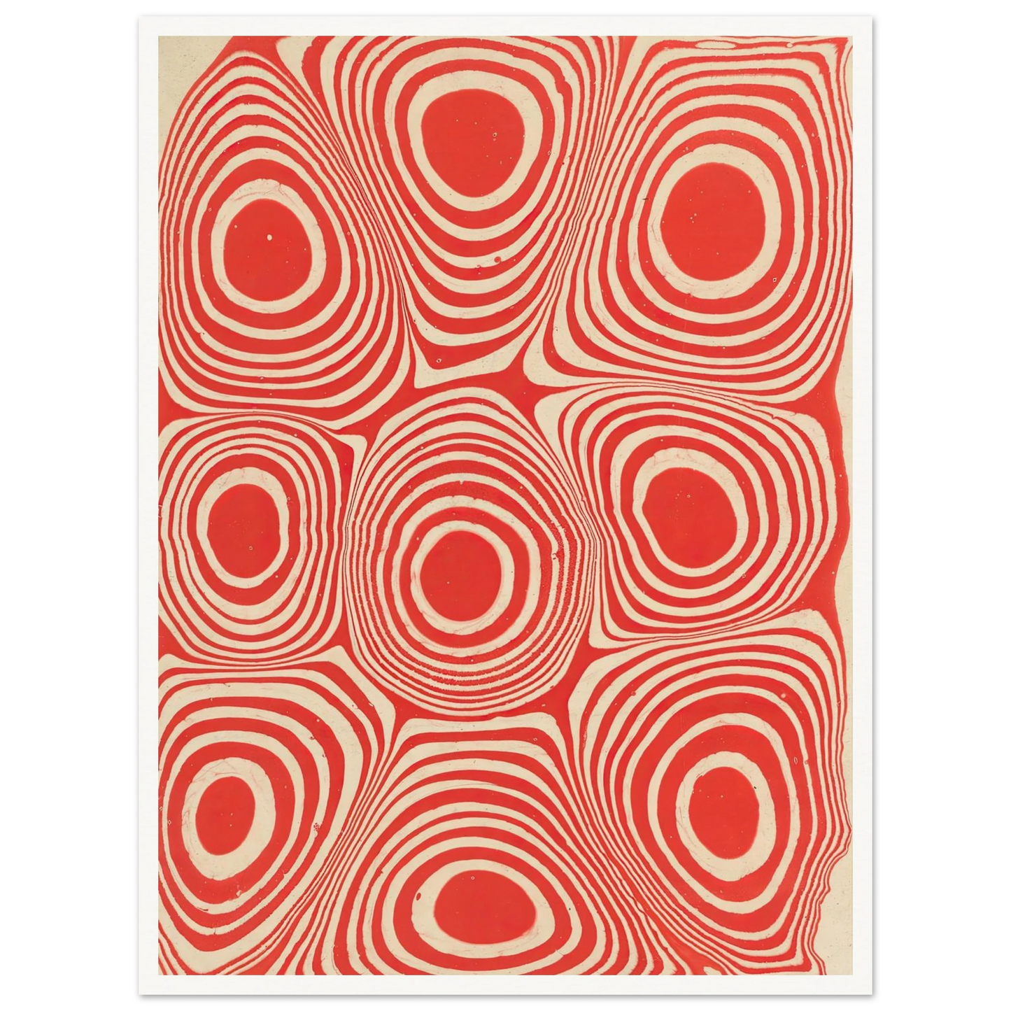 Marmorpapier (Kreise und kreisförmige Ringe) (1900 - 1921) Art Print | Anker Kyster-Quipham Collections