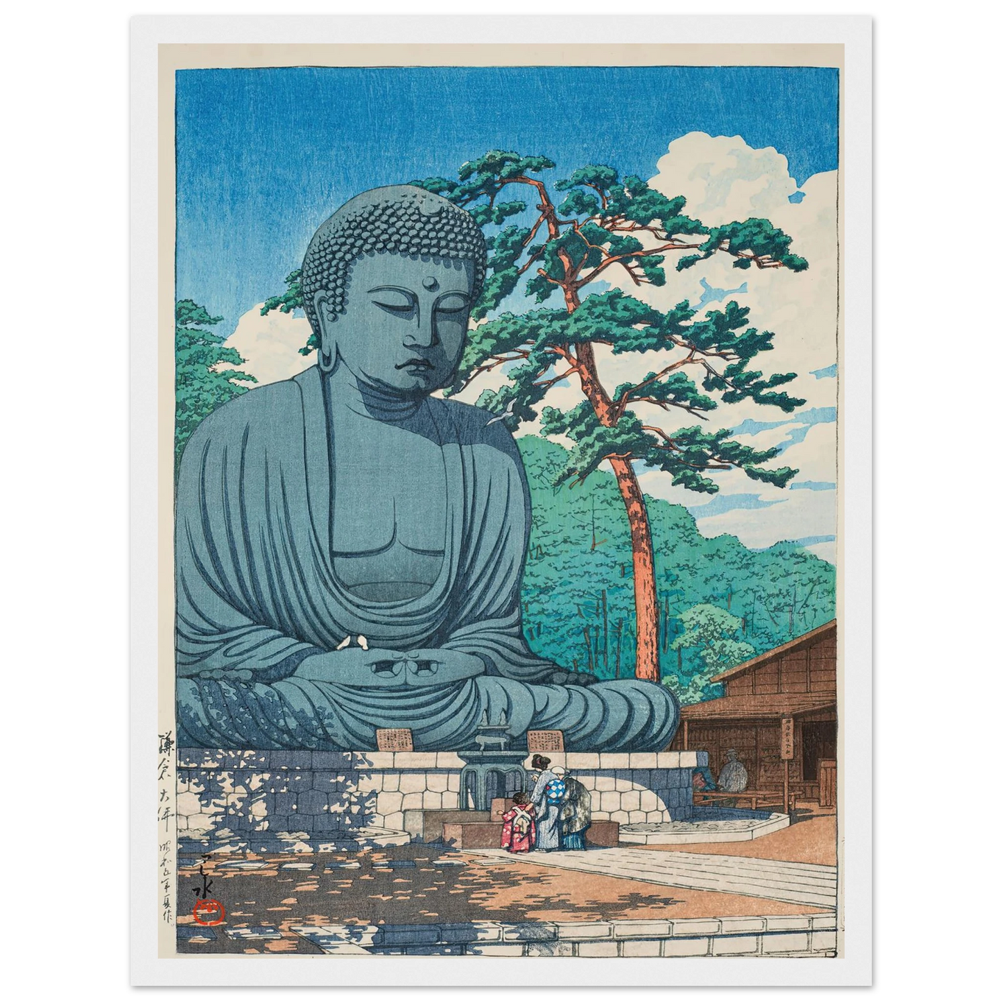 Kamakura daibutsu (The Great Buddha at Kamamura) (1930) Art Print | Kawase Hasui-Quipham Collections