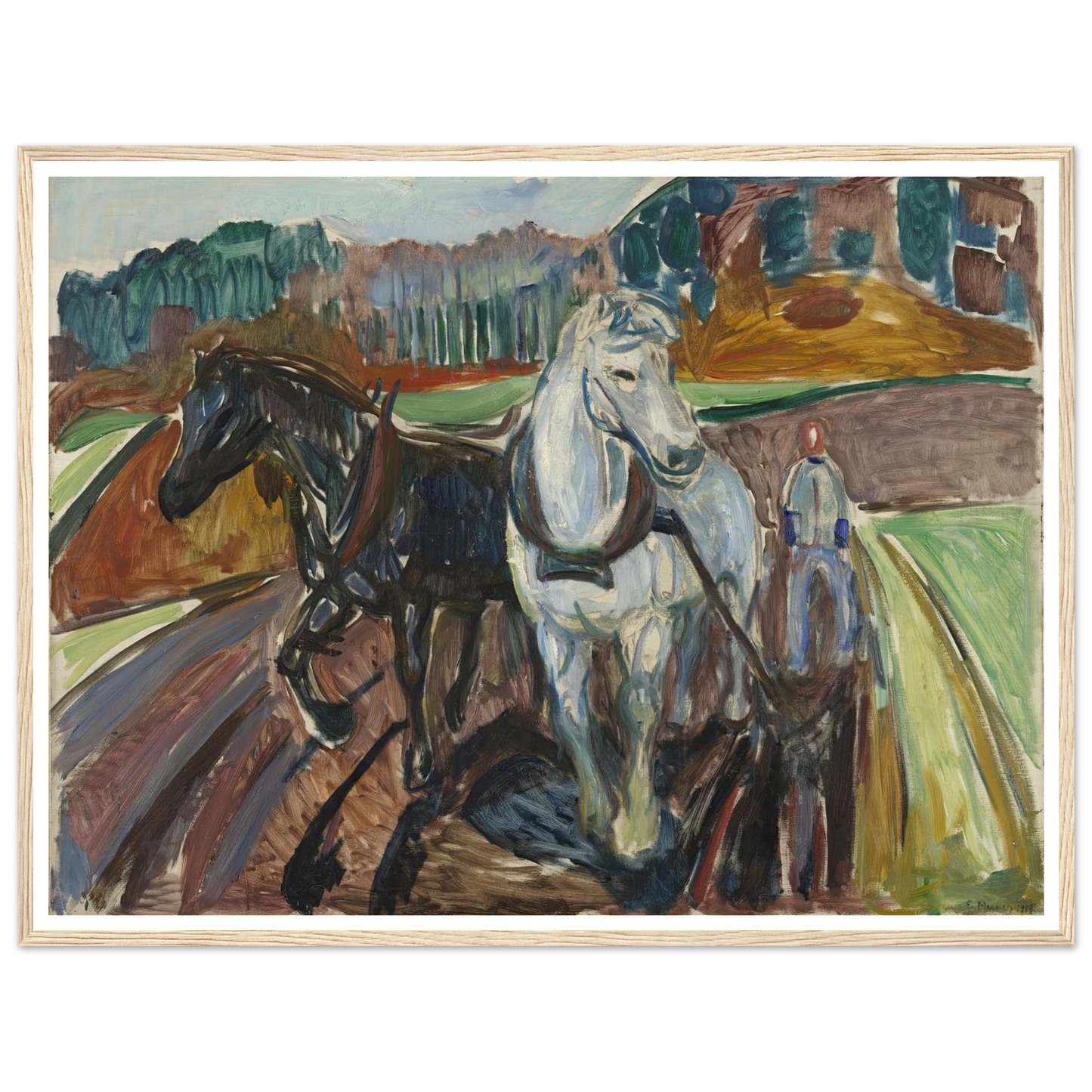 Autumn Ploughing (1919) Art Print | Edvard Munch-Quipham Collections