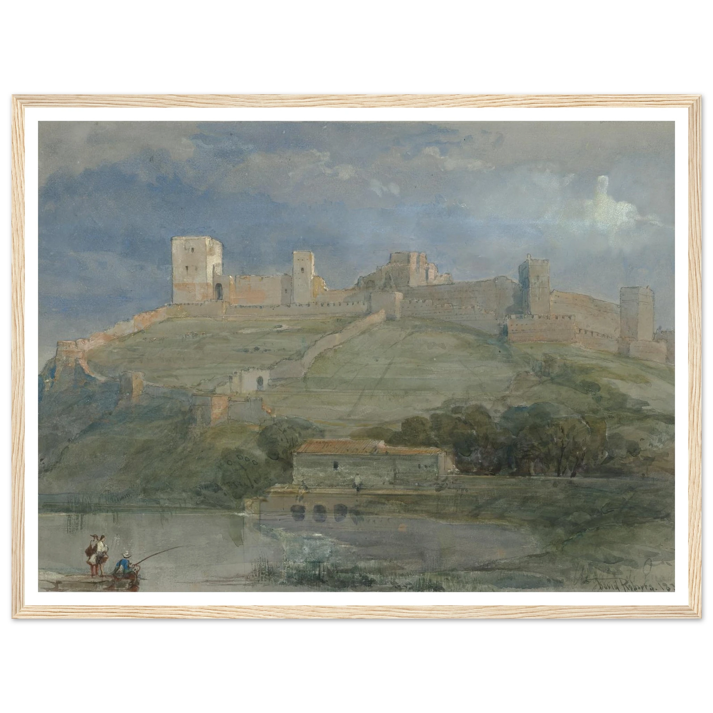 A view of Alcala de Guadaira, Spain (1833) Art Print | David Roberts-Quipham Collections