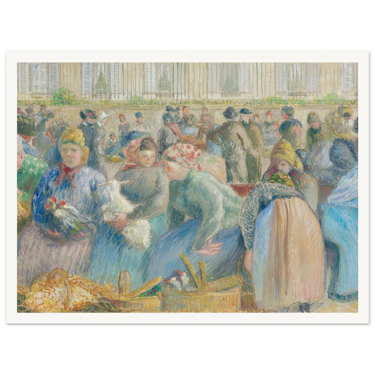 Le Marché aux oeufs (circa 1884) Art Print | Camille Pissarro-Quipham Collections