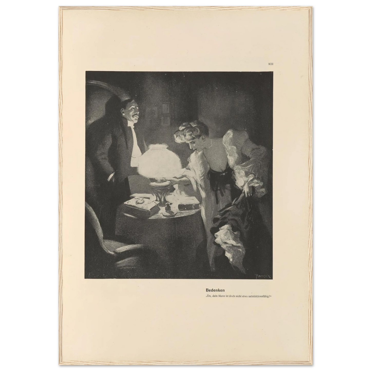 Bedenken (1908) Art Print | Ferdinand Freiherr von Reznicek-Quipham Collections