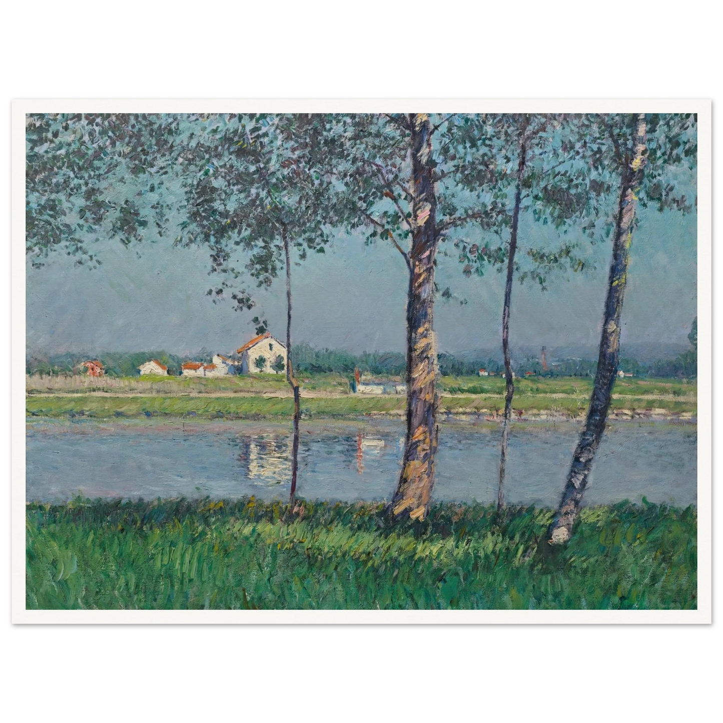Rive de la Seine au Petit-Gennevilliers (circa 1888) Art Print | Gustave Caillebotte-Quipham Collections