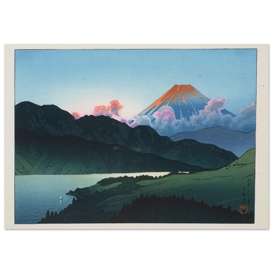 Evening of Mount Fuji from Lake Ashino-ko (1935) Art Print | Kawase Hasui-Quipham Collections