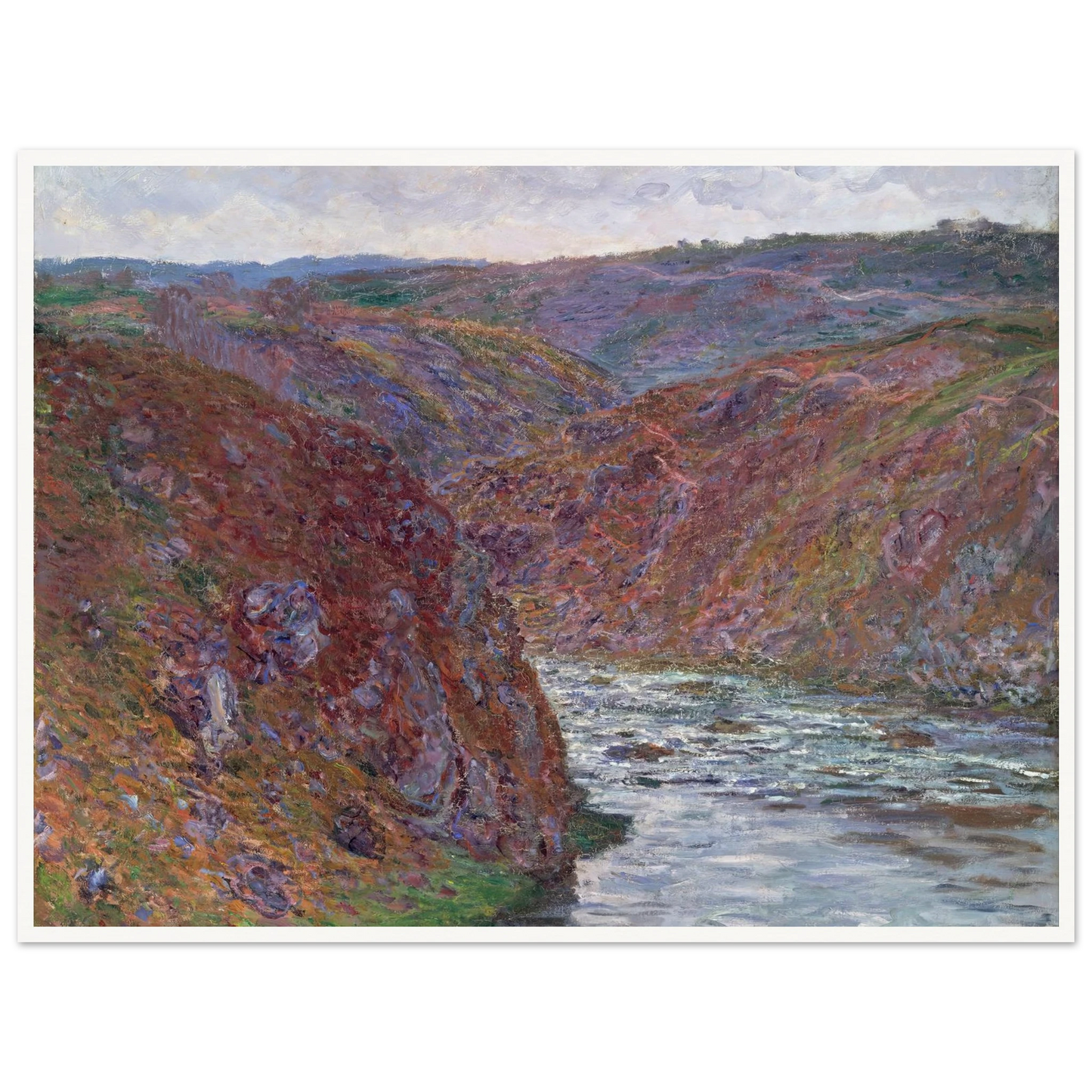 Valley of the Creuse (Gray Day) (1889) Art Print | Claude Monet-Quipham Collections