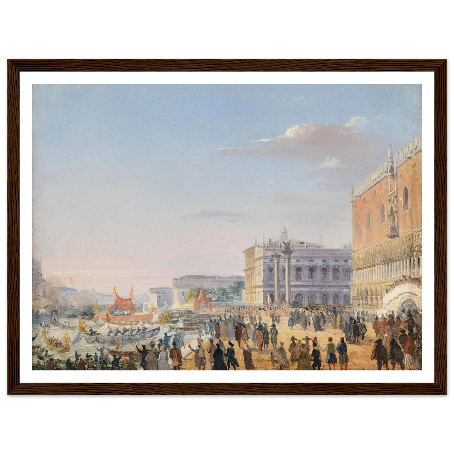 Ankunft Franz Joseph und Elisabeth in Venedig Art Print | Ippolito Caffi-Quipham Collections
