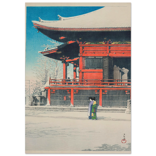 Asakusa kannon no yukibare (Clear weather after snow at Asakusa Kannon Temple) (1926) Art Print | Kawase Hasui-Quipham Collections