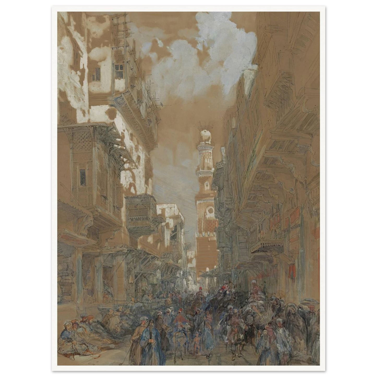 Mosque, El Mooristan, Cairo, Egypt (1838) Art Print | David Roberts-Quipham Collections