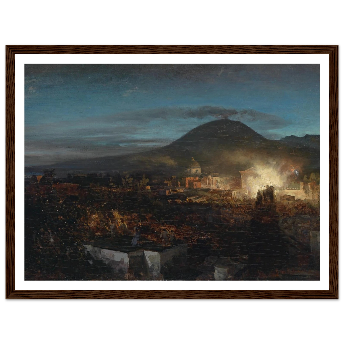 Feuerwerk In Toree Dell Annunziata Art Print | Oswald Achenbach-Quipham Collections