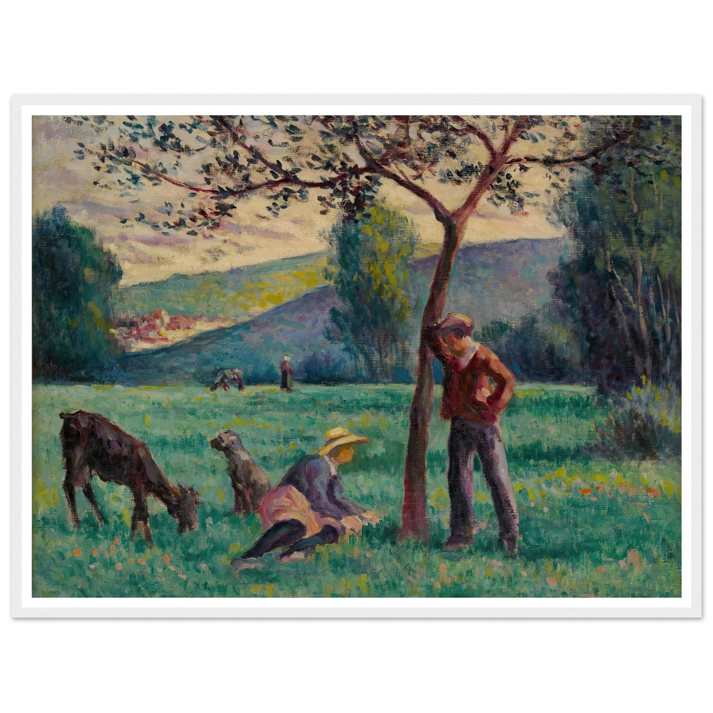 Bessy-cur-Cure, paysage au pommier Art Print | Maximilien Luce-Quipham Collections
