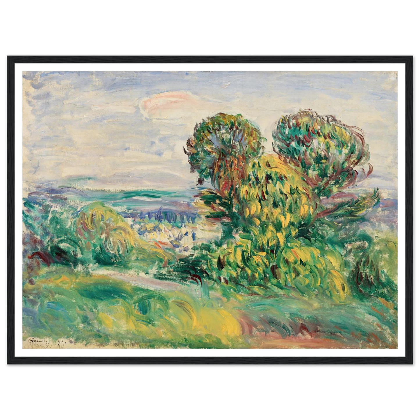 Landscape (1890) Art Print | Pierre Auguste Renoir-Quipham Collections