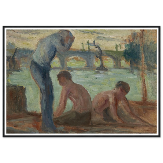 Personnages en bord de Seine Art Print | Maximilien Luce-Quipham Collections