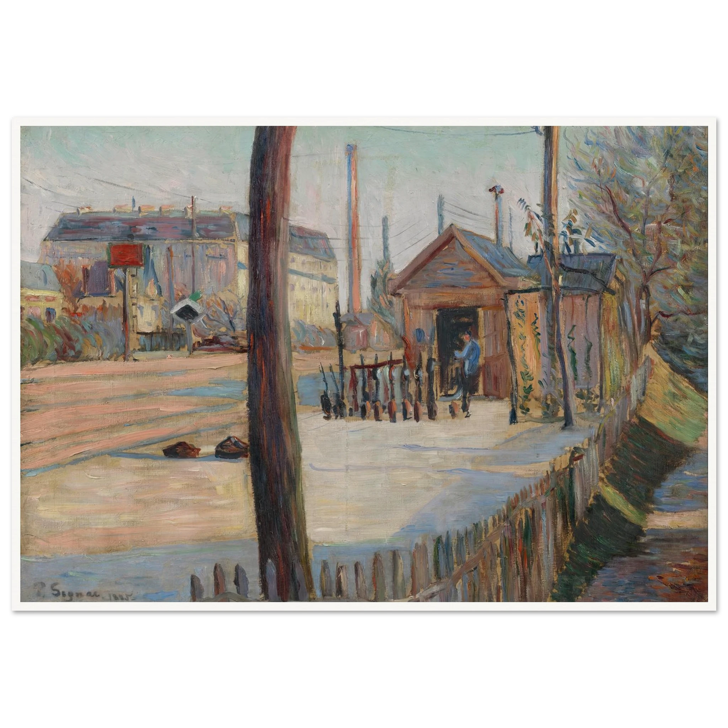 Railway junction near Bois-Colombes Art Print | Paul Signac-Quipham Collections