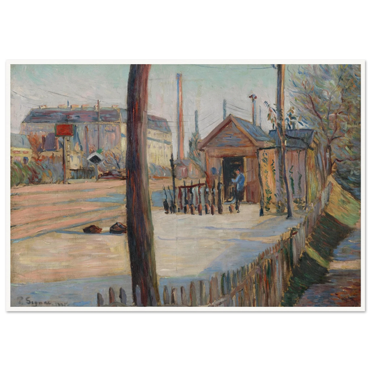 Railway junction near Bois-Colombes Art Print | Paul Signac-Quipham Collections