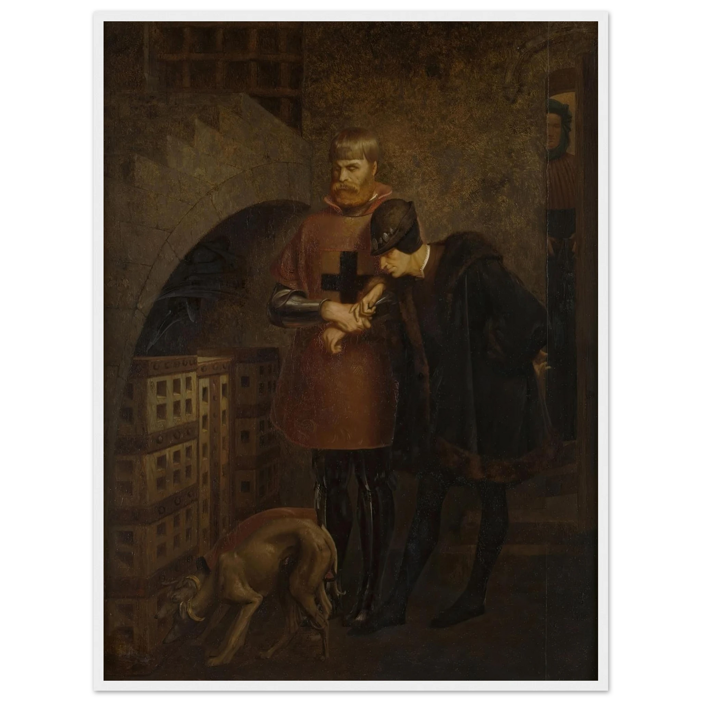 Louis XI of France visiting Cardinal Balue in his iron cage (1883) Art Print | Jean Leon Gerome-Quipham Collections