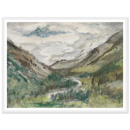 Dal met begroeide bergen (1834 - 1911) Art Print | Jozef Israels - Framed Poster - 30x40 cm / 12x16″ - Black frame