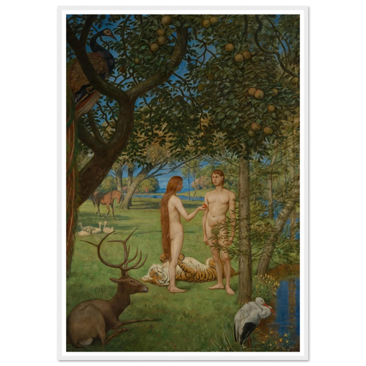 Das Paradies (1901) Art Print | Hans Thoma - Framed Poster - 30x40 cm / 12x16″ - Black frame