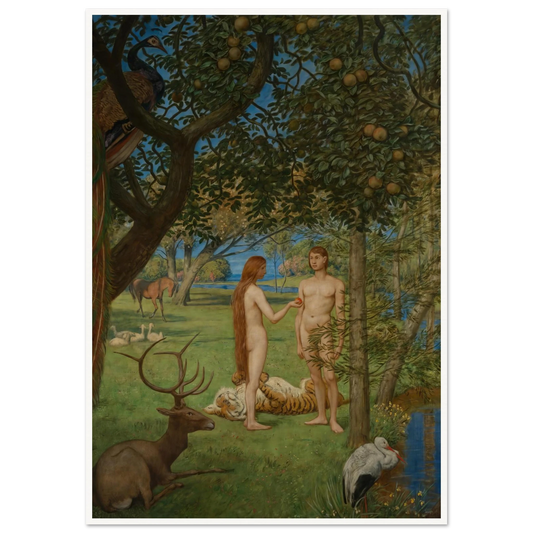 Das Paradies (1901) Art Print | Hans Thoma - Framed Poster - 30x40 cm / 12x16″ - Black frame